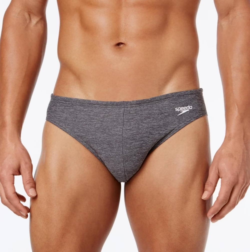 Speedo Men's Heather Gray Briefs. Swimtrunks